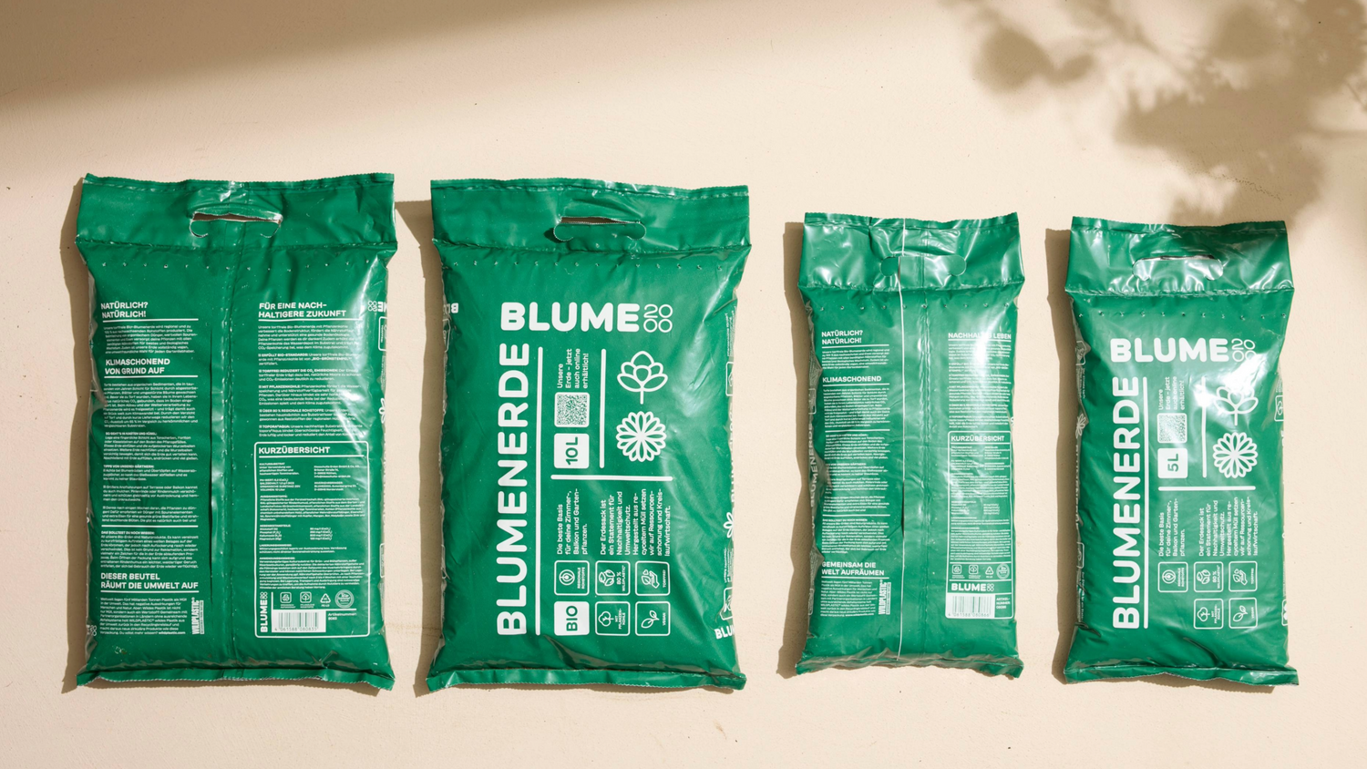 WILDPLASTIC® und BLUME2000 Verpackung für Blumenerde